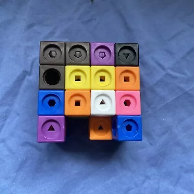 Maths Cubes - 43 Piece Set Of Fidget Linking Cubes For Early Learning And Maths • £1.49