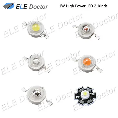 $6.56 • Buy 1W Watts High Power SMD COB LED Chip Lights Beads White Red Yellow RGB With PCB