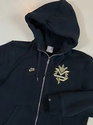 $49.95 • Buy Nike Manny Pacquiao Sweatshirt Hoodie MEDIUM Full Zip Black Gold Logo Stitched M
