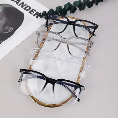 Women Men Oversized Square Myopia Eyeewar Prescription Glasses For Sight Minus • $3.19
