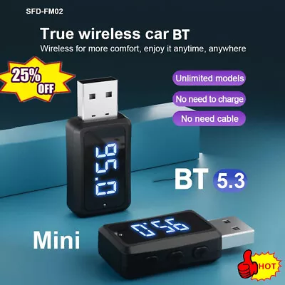 FM02 Bluetooth-Compatible Receiver Wireless Car Radio USB FM Transmitter • $6.42