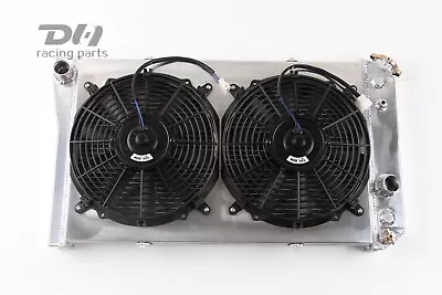 3 ROWS ALUMINUM RADIATOR+2X12  FANS&SHROUD FIT 84-90 Corvette SMALL BLOCK V8 S10 • $162.99