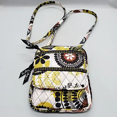 Vera Bradley Purse Mini Hipster Cocoa Moss Crossbody Bag Adjustable Strap Quilt • $13.45