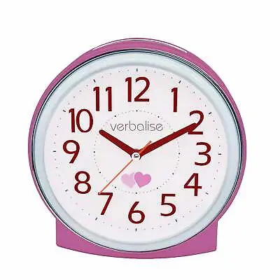 Verbalise Talking Analogue Alarm Clock Pink VTC-12PK • £19.80