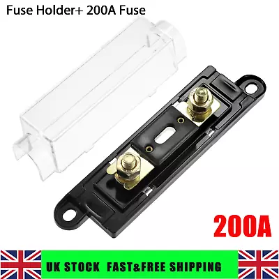 £9.59 • Buy 1 X 200 Amp  Fuse AND Mega Fuse Holder 200Amp 200A A Fuses Car Truck Van UK