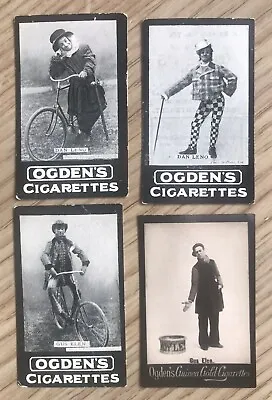 Comedians Dan Leno & Gus  1900 - 1901 Ogdens Tab & Base M Cigarette Cards • £1.25