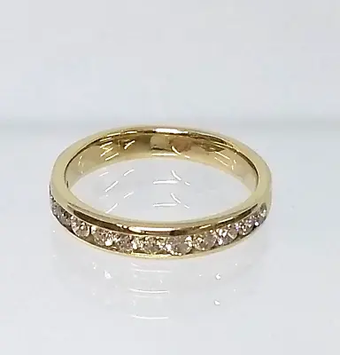 1/2 Eternity Ring 9ct Yellow Gold .50 Diamond  Hallmarked Sz M Top Quality • $354.70
