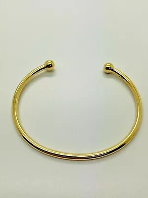 9ct Yellow Solid Gold Maiden (Junior) Torque Bangle – 2.5mm - CHEAPEST ON EBAY • £275