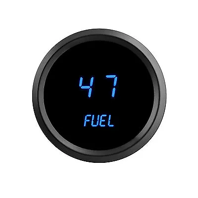 2 1/16  Universal Digital Fuel Gauge Blue LEDs Black Bezel Lifetime Warranty • $41.56