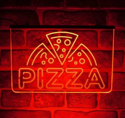 £24.99 • Buy Pizza Slice Neon LED Light Up Sign | Hanging Wall Display Takeaway Restaurant