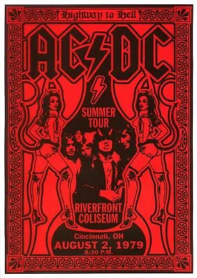 $18.95 • Buy AC/DC 13  X 19  Reproduction Concert Poster Archival Quality 02