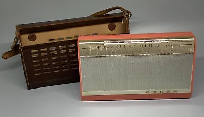 $70 • Buy Crown Model TR-900R 9 Transistor Rechargeable Radio With Leather Case