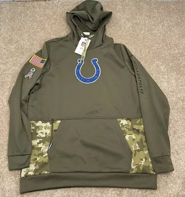 NEW Nike NFL Indianapolis Colts Salute To Service Hoodie Sweatshirt Sz L 2022 • $84.99