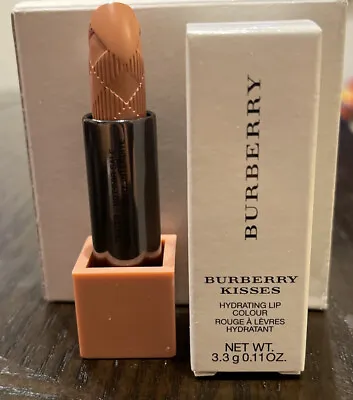 $16 • Buy BURBERRY KISSES HYDRATING LIPSTICK #01 Nude Beige With Tester Box & Cap