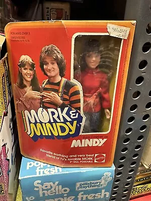 VINTAGE MORK AND MINDY 9  DOLL ACTION FIGURE MATTEL Pam Dauber MIB MINDY Doll • $99.99