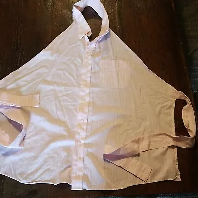 Full APRON MADE FROM MENS SHIRT Handmade Upcycled Button Down - Pink Long • $12.99