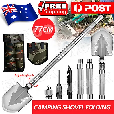 Camping Shovel Folding Outdoor Survival Tools Multifunction Hiking Military • $26.45