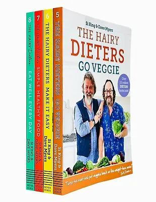 Hairy Dieters Book 5-8 Collection 4 Books Set By Hairy Bikers Eat Well Every Day • £29.99