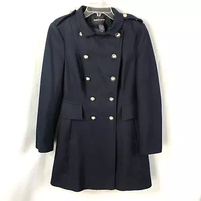 £76.87 • Buy Moda International Coat Womens 10 Blue Wool Peplum Lace Up Riding Victorian