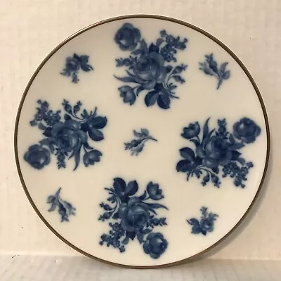 Vintage Schumann Arzberg Germany Bavaria Echt Cobalt Blue Floral Plate 7-½  • $14.99
