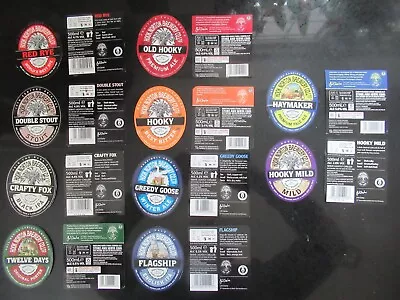 10 X Hook Norton Beer Labels - All Different - Includes Reverse Labels • £1.50