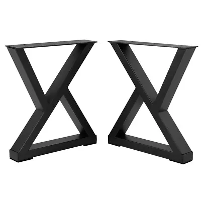 TC-HOMENY 16  Inch Metal Table Legs DIY Iron Bench Desk Coffee Table Legs 2PCS • $50.50