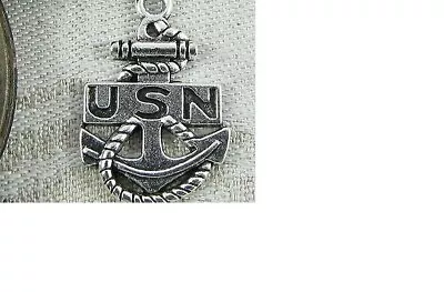 ANCHOR NAVY VET MILITARY Charm Dainty 18  Sterling Silver 925 Necklace Female  • $13.97