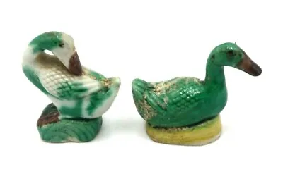 Antique Chinese Majolica Duck Figurine Lot • $33.59