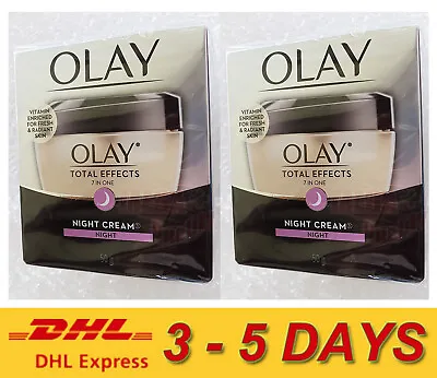 2x Olay Total Effects 7-In-One Anti-Ageing Night Cream All Skin 50g ** Express ! • $72.28