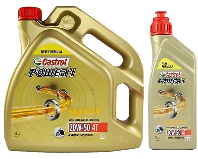 Castrol POWER 1 4T 20W-50 Semi-Synthetic Motorcycle Engine Oil • £14.38