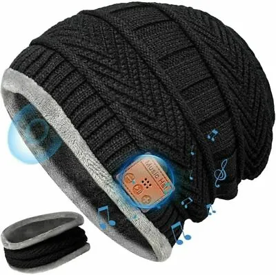 Bluetooth Warm Knit Beanie Hat & Scarf Wireless Headphone Handsfree Musical Cap • $1.35