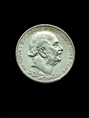 1 Perper 1914 UNC Nikola I Montenegro Silver Coin • $118