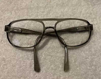 Vintage Safilo Elasta Eyeglass Frames Silver Aviator Plastic/metal Made In Italy • $34.99