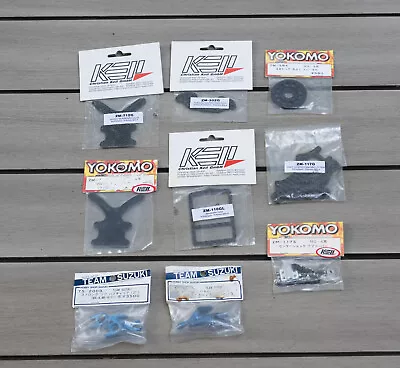 Yokomo MX-4 And MR-4BC Parts - Shock Towers Knuckles Misc - Carbon Fiber • $120