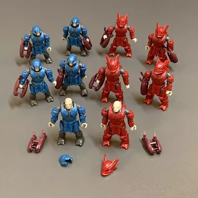 10 Mega Construx Halo BLUE & RED Brutes Warrior Figures BLOKS UNSC Gungoose  #3 • £19.19