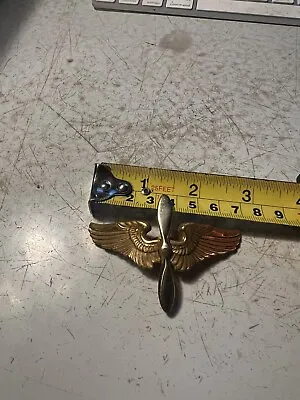 Vintage Old WWII WW2 US Army Air Corps Pilot Aviator Propeller Wings Hat Pin USA • $39.99