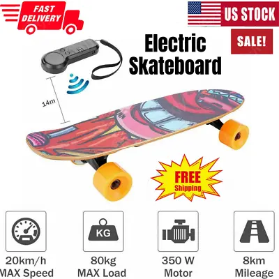 25  Electric Skateboard 350W Motor With Remote Electric Longboard For Beginners • $78.99