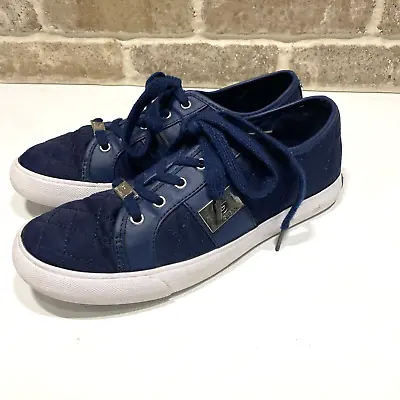 G By GUESS Backer 3 Navy Blue Quilted Sneaker Shoe Logo Size 7 • $19.95