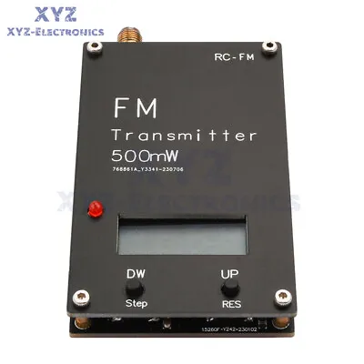 76-108MHz 2000m FM Stereo Transmitter LCD Digital Display USB Type C 0.5W 500mW • $24.83