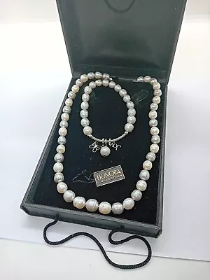 Honora Genuine Pearl Necklace & Bracelet Suite • £60