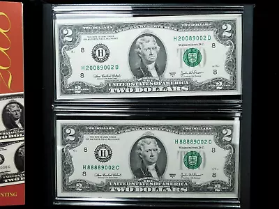 2003A $2 Double Lucky Money 8888 2008 In Display Folder And BEP Box • $12.51