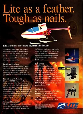 Lite Machines 100+ Heli Vintage Print Ad 1998 Ephemera Wall Art Decor • $17.99