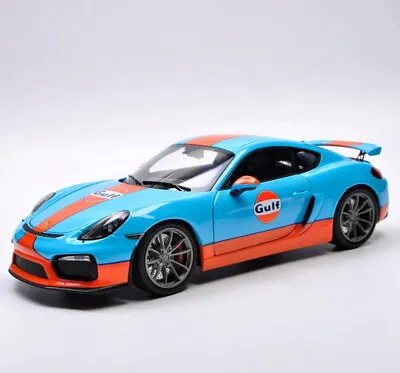 Schuco 1/18 Scale Porsche Cayman GT4 Gulf Diecast Car Model Toy Collection  • $168