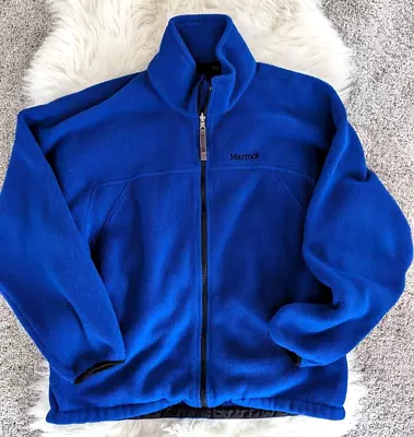 Marmot Men's Large Blue Fleece Long Sleeve Jacket Polartec Y8618 • $31.99