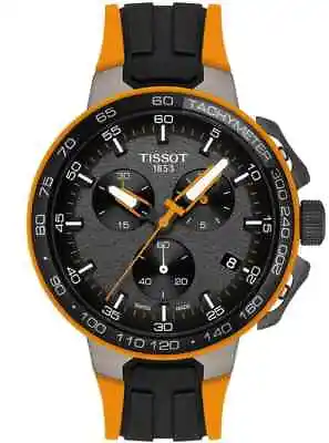New Tissot T-Race Cycling T111.417.37.441.04 Chrono Orange Strap Men's Watch • $214