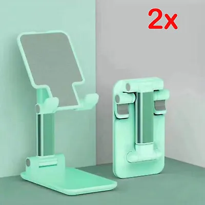 2x Portable Mobile Phone Stand Desktop Holder Table Desk Mount For IPhone IPad • £8.99
