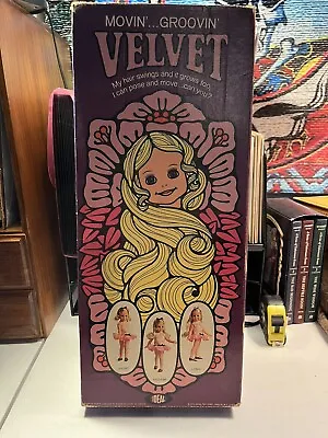 Vintage 1971 Ideal Movin'...Groovin' Velvet Doll With ORIGINAL BOX • $50