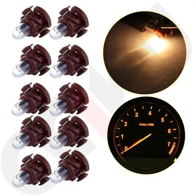 10X Warm White Halogen Bulbs T4/T4.2 12V Neo Wedge Dash A/C Climate Lights Lamp • $7.60