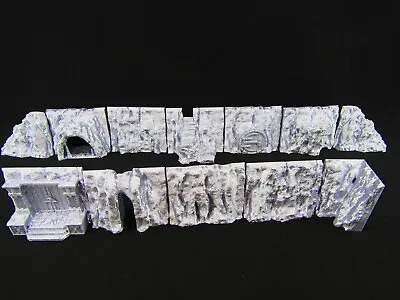 12pc Modular Cliff Wall Set Scatter Terrain Scenery 3D Printed Mini Miniature • $59.99
