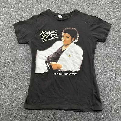 Michael Jackson Thriller T-shirt Girl  34  Black Crew Neck Short Sleeves • $13.78